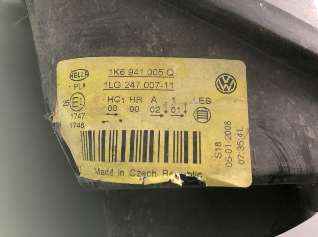 Фара левая бу для Volkswagen Golf 5 1.9 TDi,  2008 г.