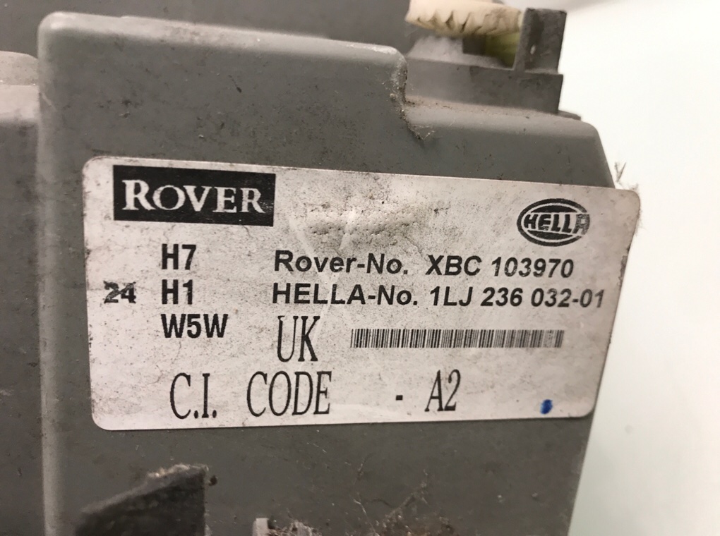 Фара левая бу для Rover 75  1.8 i,  2000 г.