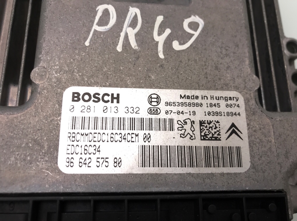 Блок управления двигателем бу для Peugeot 307  1.6 HDi,  2007 г.