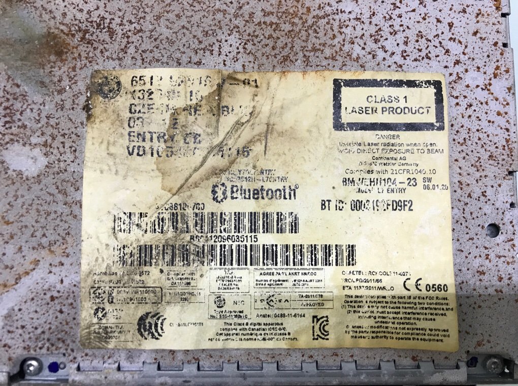 Магнитола бу для BMW 1 F20/F21 2.0 TD,  2012 г.