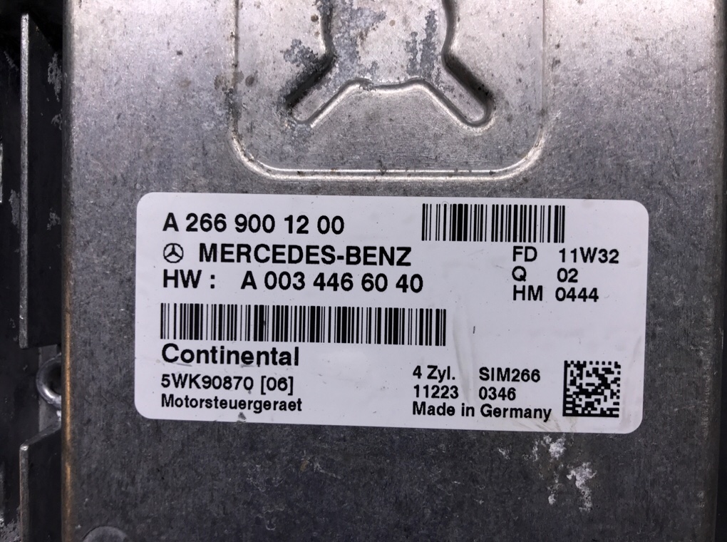 Блок управления двигателем бу для Mercedes A W169 1.5 i,  2011 г.