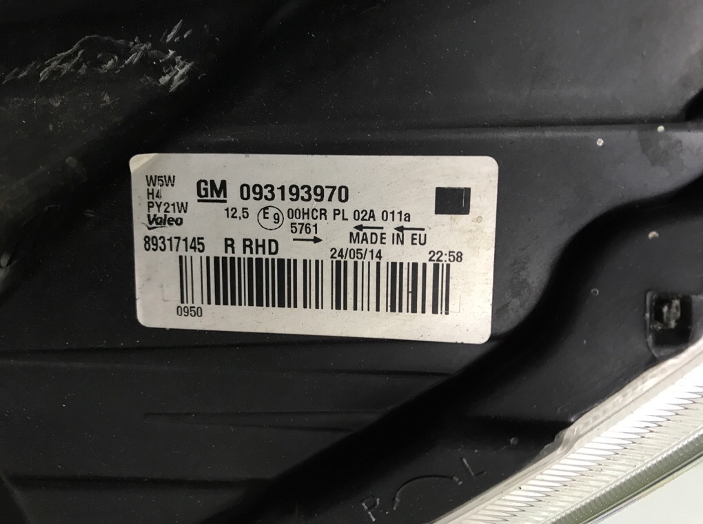 Фара правая бу для Opel Agila B 1.0 i,  2009 г.