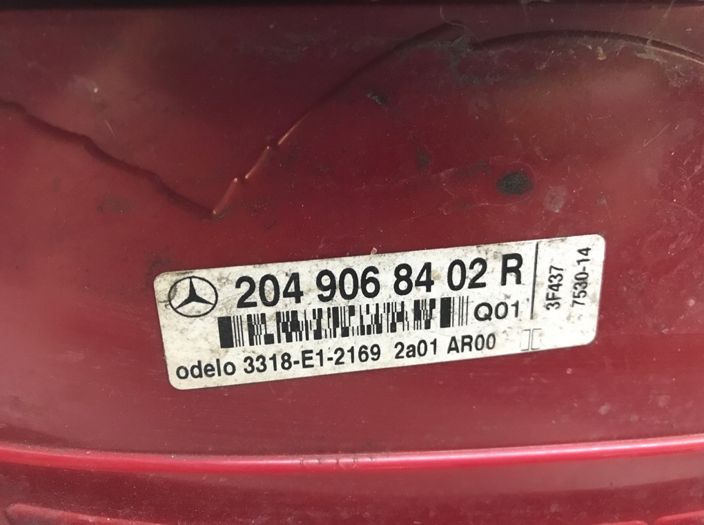 Фонарь задний правый бу для Mercedes C W204 1.8 i,  2007 г.