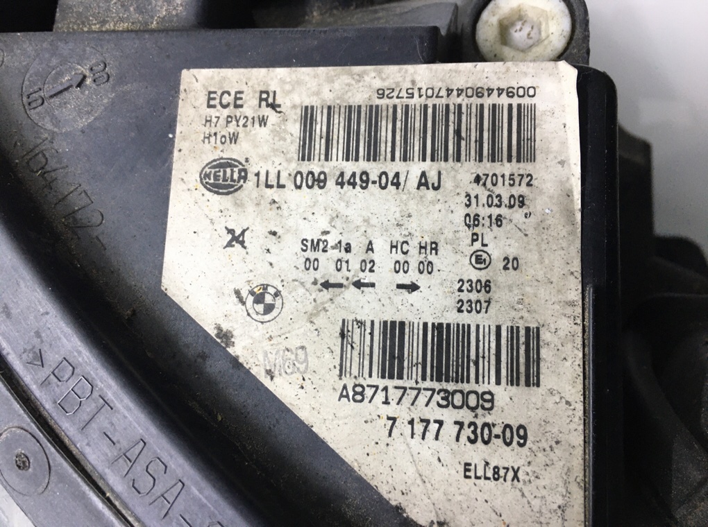 Фара правая бу для BMW 5 E60/E61 2.0 TD,  2009 г.