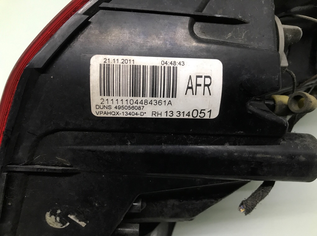 Фонарь задний правый бу для Opel Astra J 1.6 i,  2011 г.