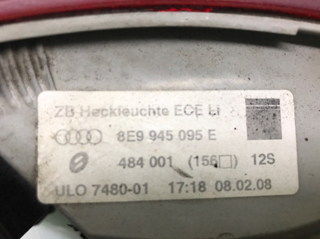 Фонарь задний левый бу для Audi A4 B7 2.0 TDi, 2008 г. Фонарь задний левый бу для Audi A4 B7 2.0 TDi, 2008 г.