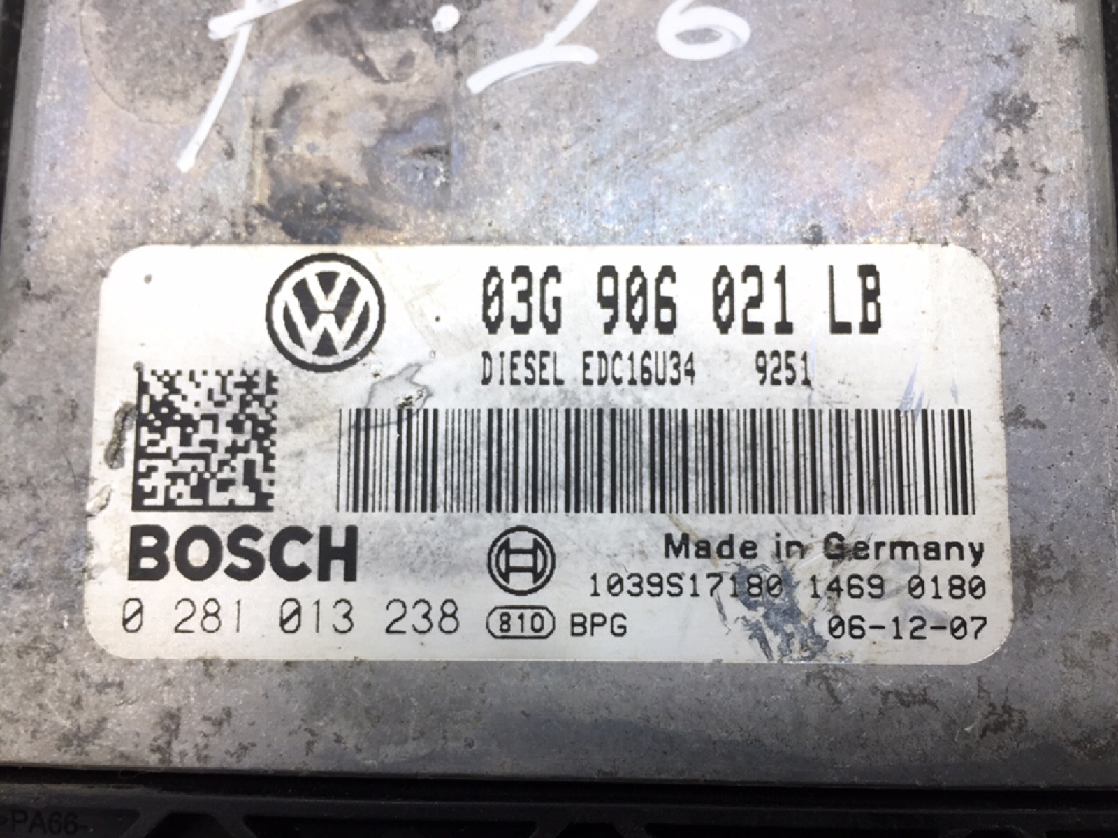 Блок управления двигателем бу для Skoda Octavia A5 1.9 TDi,  2008 г.
