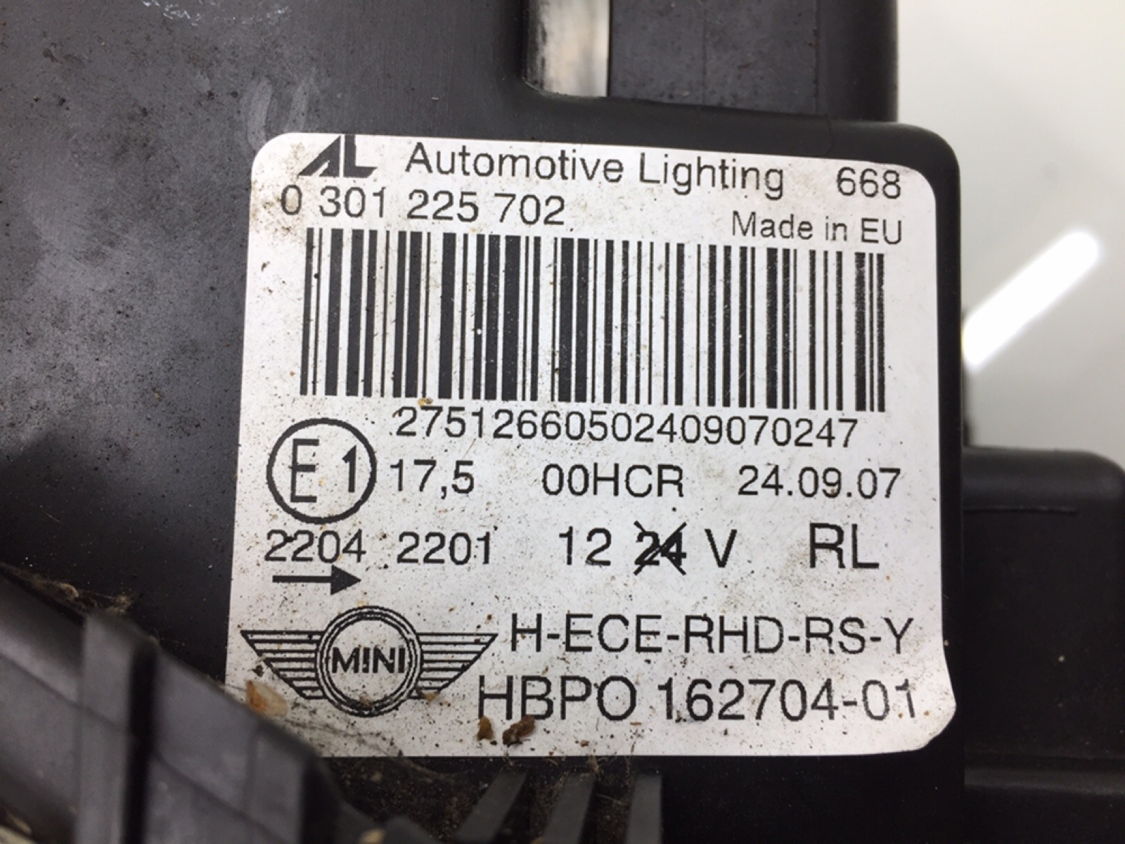 Фара правая бу для Mini One R56 1.4 i,  2007 г.